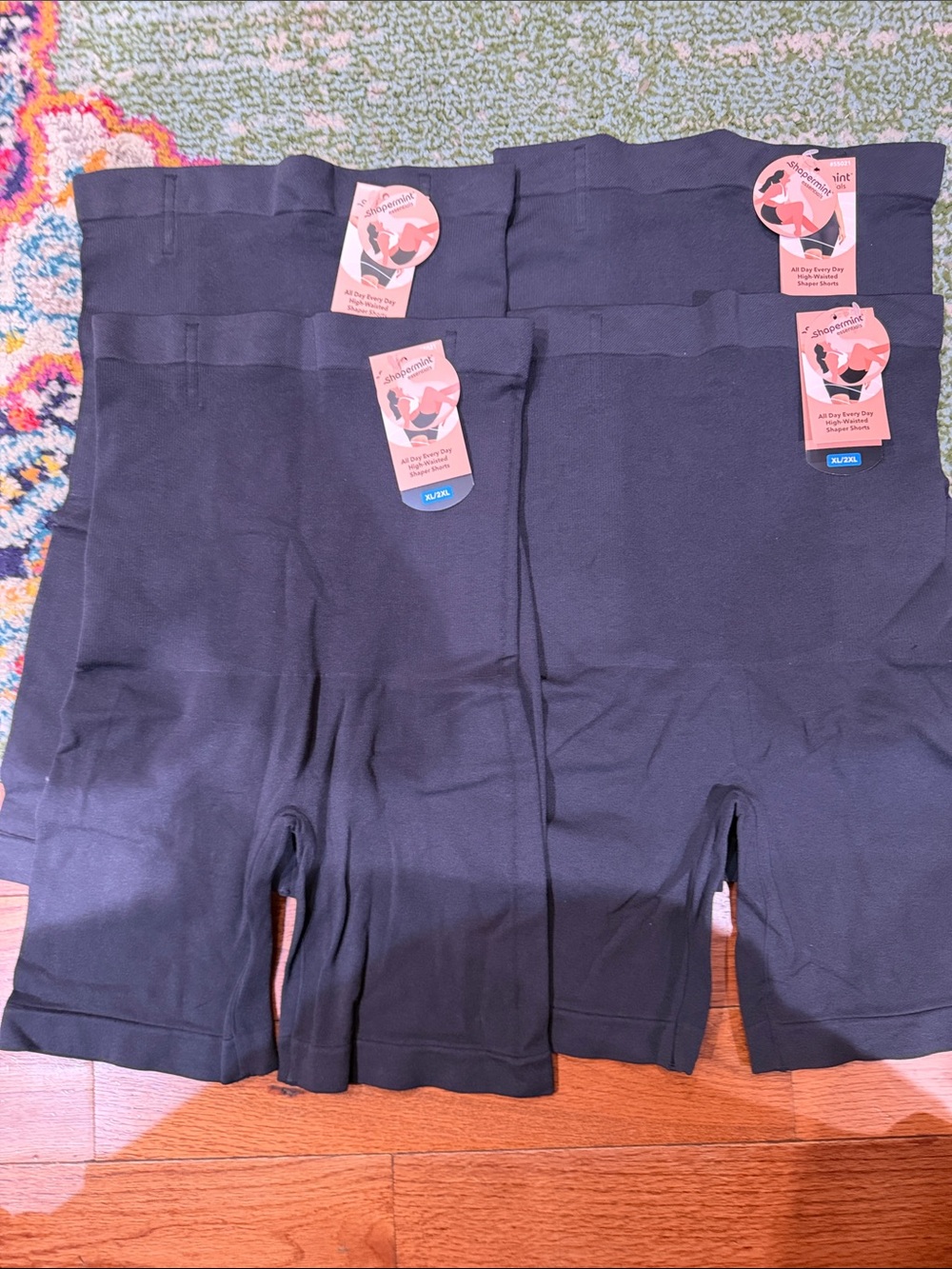 Shapermint Seamless Black Shapewear Shorts - 4 Pack